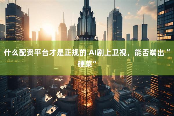 什么配资平台才是正规的 AI剧上卫视，能否端出“硬菜”